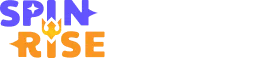 SpinRise Casino – Markenlogo in Orange mit Schriftzug auf weißem Hintergrund